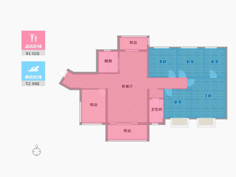 广西壮族自治区-玉林市-陆川碧桂园-121.08-户型库-动静分区