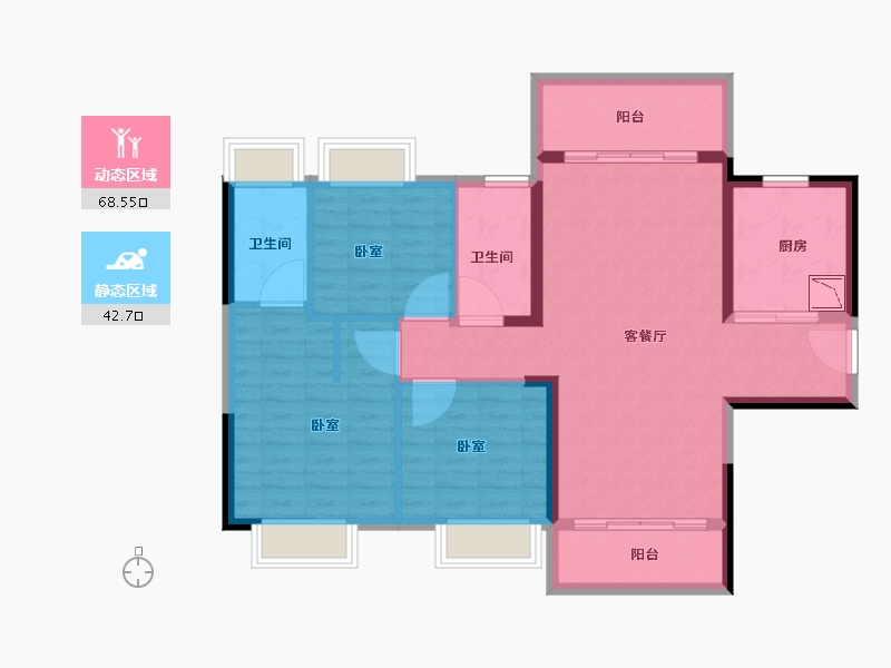 广东省-广州市-保利和悦江山-100.01-户型库-动静分区