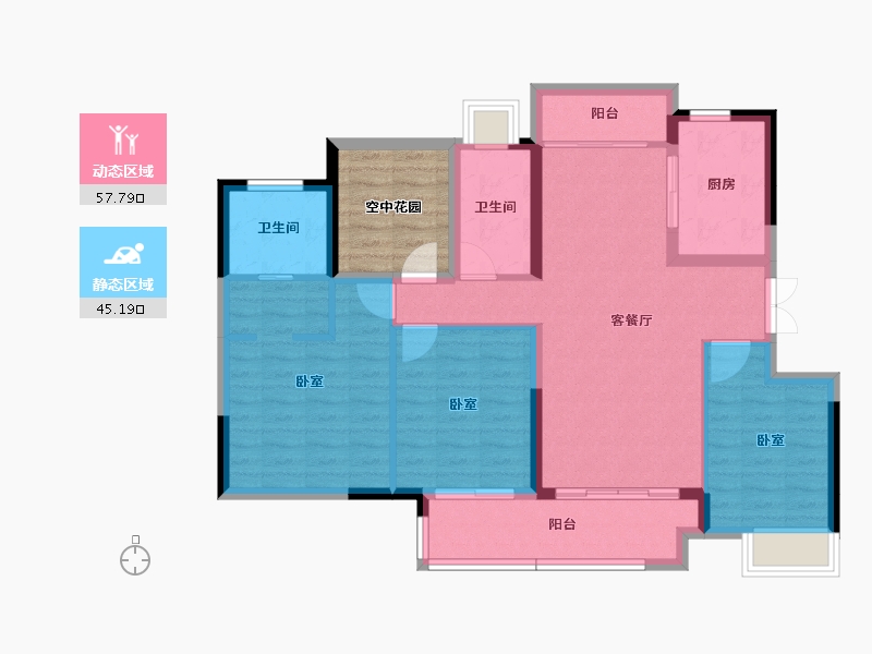 广东省-珠海市-新会保利玥府-99.22-户型库-动静分区