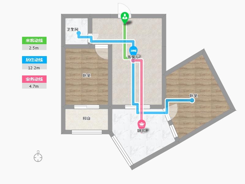 湖南省-郴州市-华东雅苑-53.05-户型库-动静线