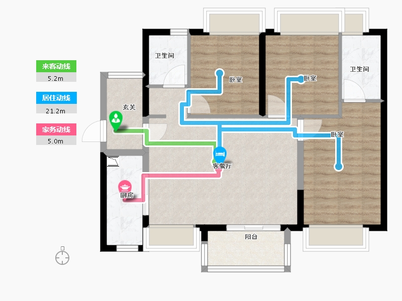 广东省-广州市-时代印象-82.00-户型库-动静线