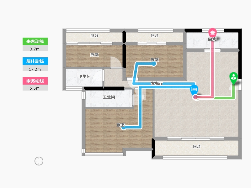 福建省-莆田市-新光·皇庭水岸-102.95-户型库-动静线