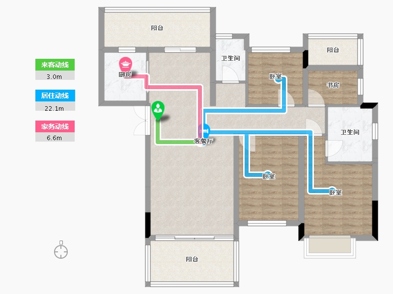 湖南省-怀化市-荷塘悦色-107.72-户型库-动静线