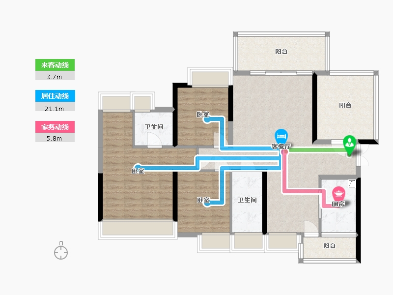 湖南省-郴州市-五岭央著-112.55-户型库-动静线