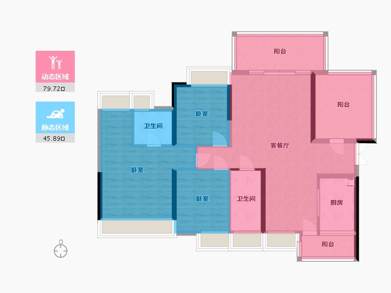 湖南省-郴州市-五岭央著-112.55-户型库-动静分区