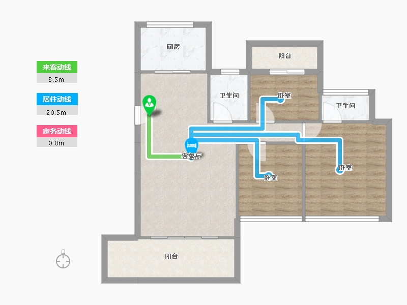 湖南省-衡阳市-瀚海·领秀城-77.23-户型库-动静线