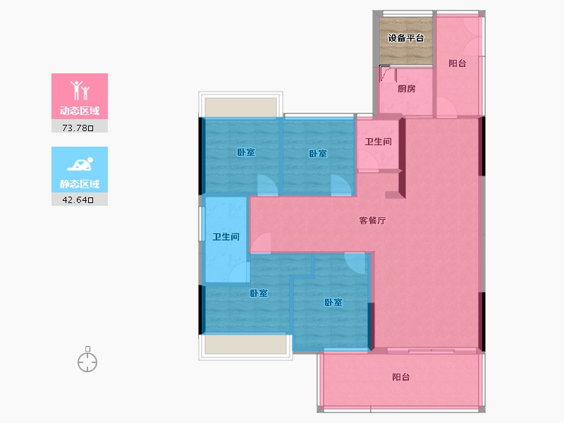 湖南省-郴州市-万腾房车小镇观山悦-108.91-户型库-动静分区