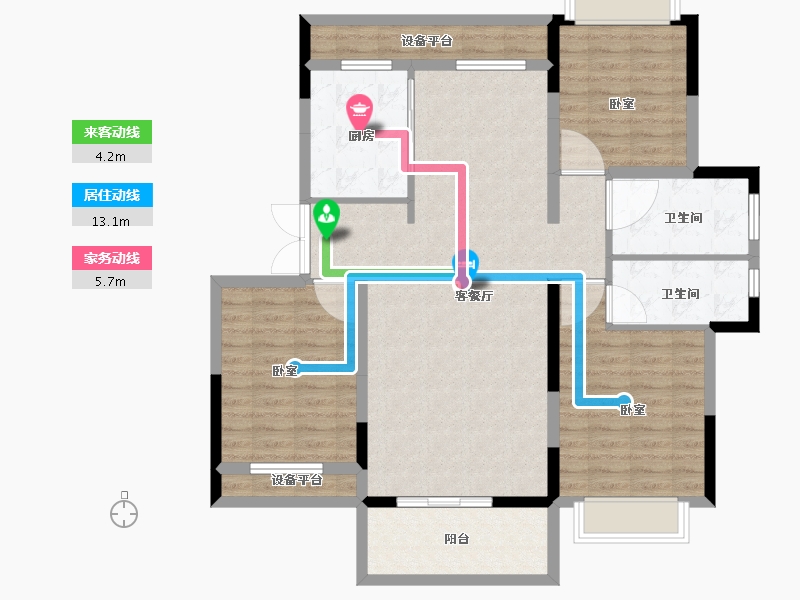 湖南省-常德市-月亮岛-112.00-户型库-动静线