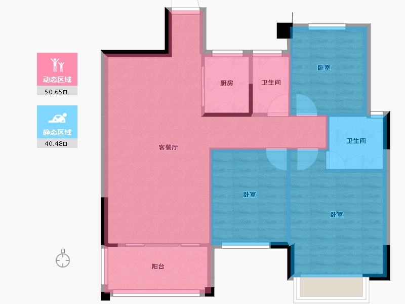 湖南省-常德市-尚东漫城-82.94-户型库-动静分区