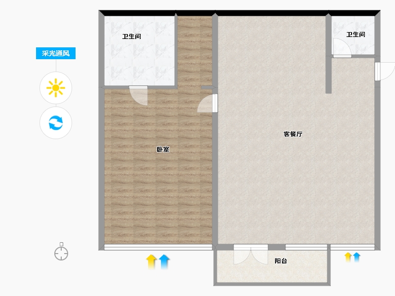 湖南省-郴州市-颐和庄园-118.50-户型库-采光通风