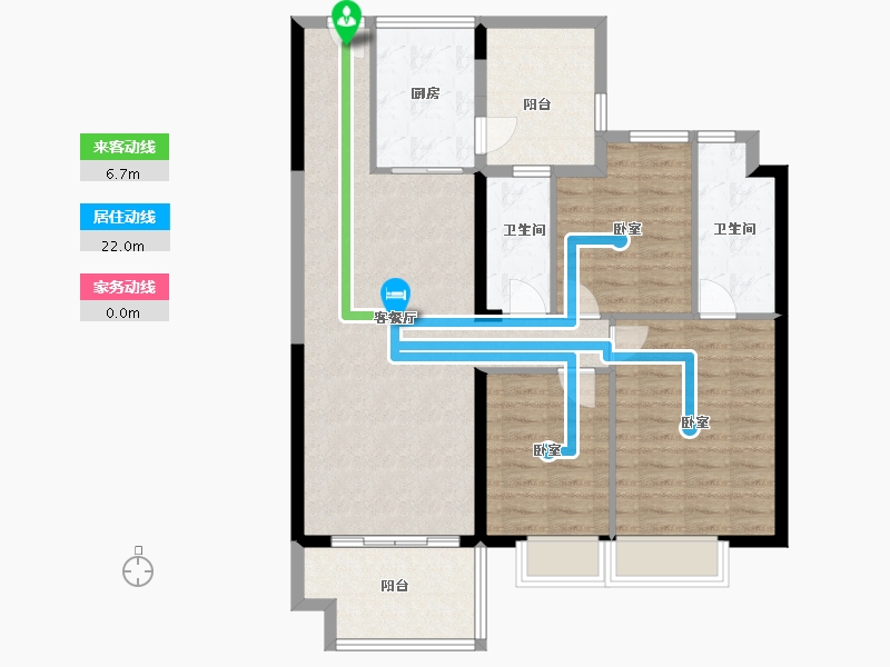 湖南省-岳阳市-湘阴碧桂园-100.58-户型库-动静线