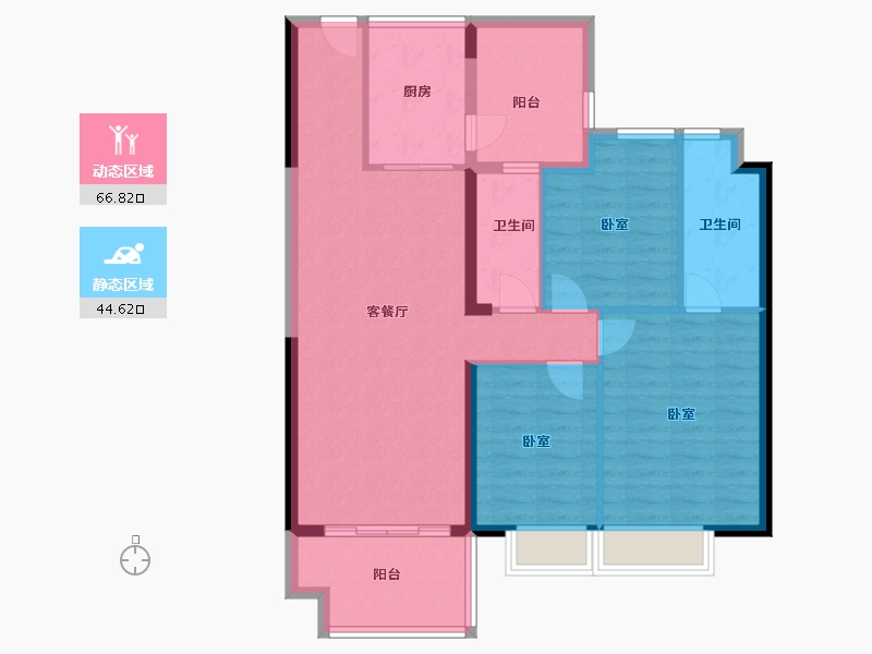 湖南省-岳阳市-湘阴碧桂园-100.58-户型库-动静分区