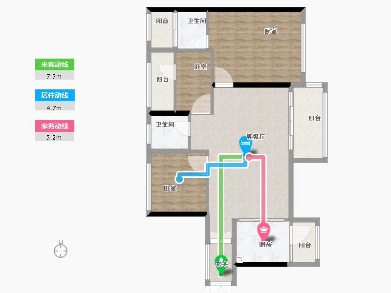 广东省-深圳市-天健天骄北庐-97.90-户型库-动静线