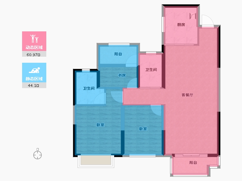 湖南省-郴州市-郴州中梁首府-94.05-户型库-动静分区