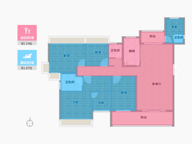 湖南省-娄底市-宁邦中心二期公园里-149.79-户型库-动静分区