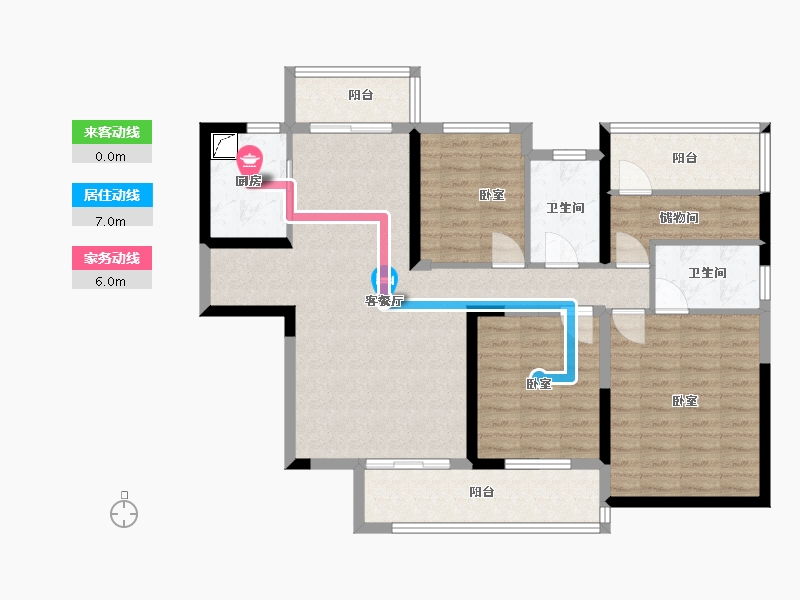 湖南省-岳阳市-中建·嘉和城-103.11-户型库-动静线