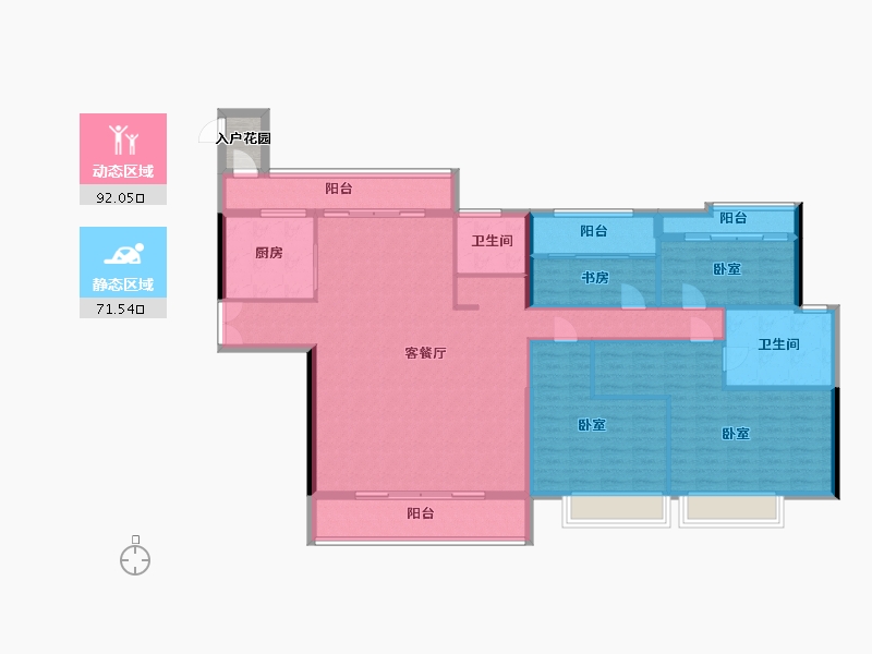 福建省-莆田市-新光·皇庭水岸-151.22-户型库-动静分区