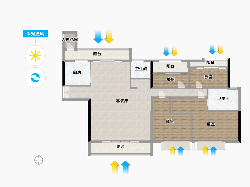 福建省-莆田市-新光·皇庭水岸-151.22-户型库-采光通风