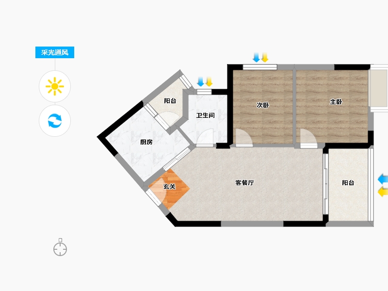 广东省-清远市-清远佳兆业城市广场-60.00-户型库-采光通风