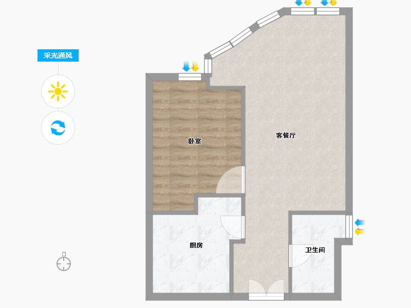 广东省-深圳市-中电迪富大厦-55.36-户型库-采光通风