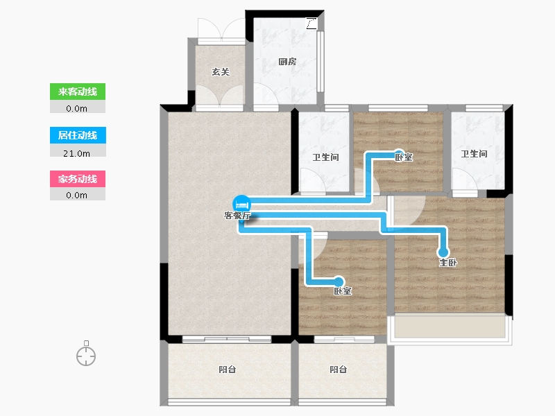 湖南省-娄底市-铁昇·资水原著-101.90-户型库-动静线