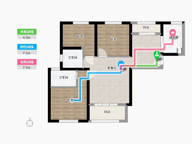 湖北省-武汉市-武汉恒大首府-69.51-户型库-动静线