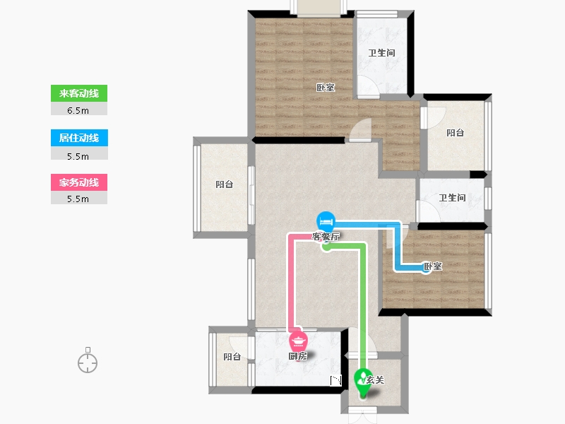 广东省-深圳市-天健天骄北庐-91.68-户型库-动静线