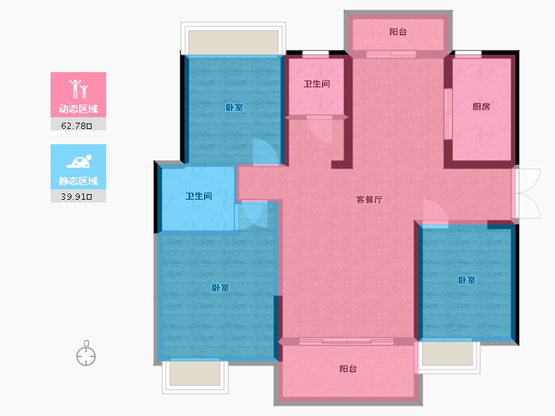 湖南省-郴州市-九悦城-91.49-户型库-动静分区