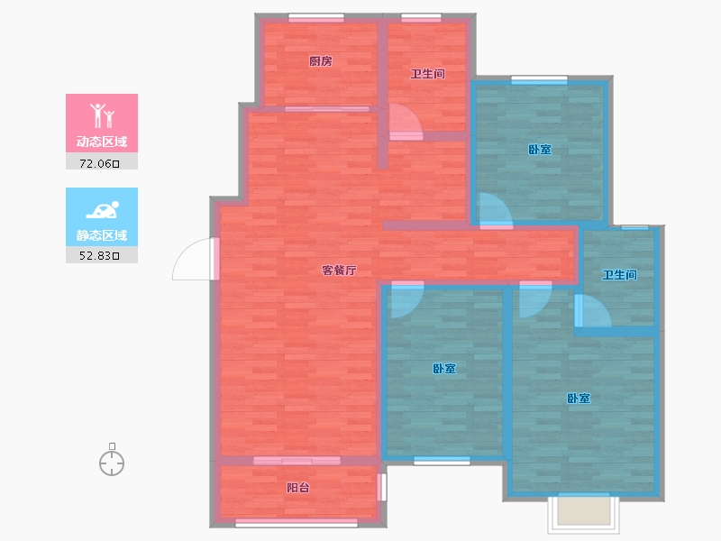 河南省-开封市-兰考京海湾-111.70-户型库-动静分区