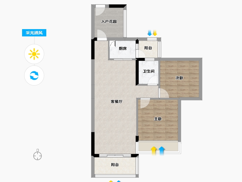 广东省-湛江市-樟树湾金樟水岸-69.99-户型库-采光通风