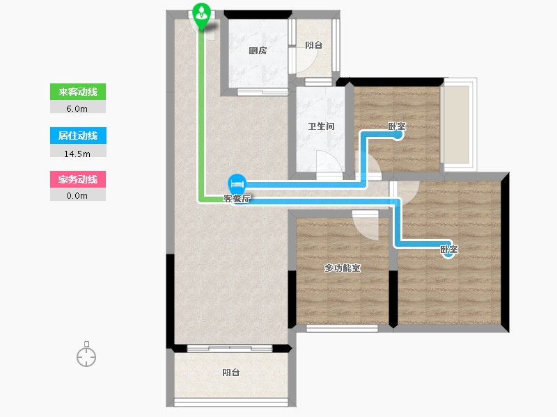 广东省-东莞市-鼎峰尚境-74.66-户型库-动静线