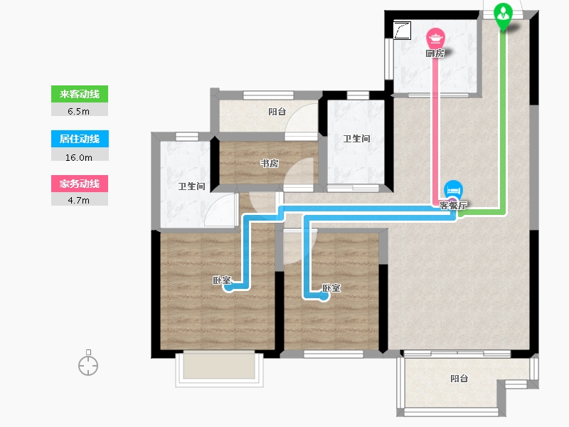 湖南省-郴州市-郴州中梁首府-85.17-户型库-动静线