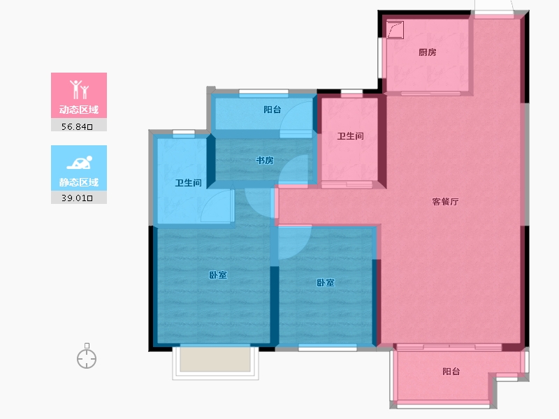 湖南省-郴州市-郴州中梁首府-85.17-户型库-动静分区