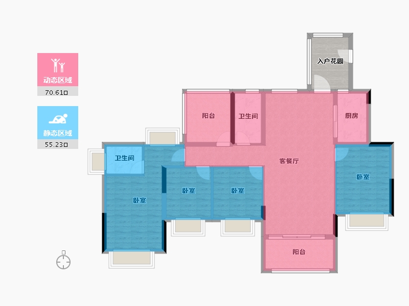 广东省-深圳市-金裕星河丹堤-120.34-户型库-动静分区