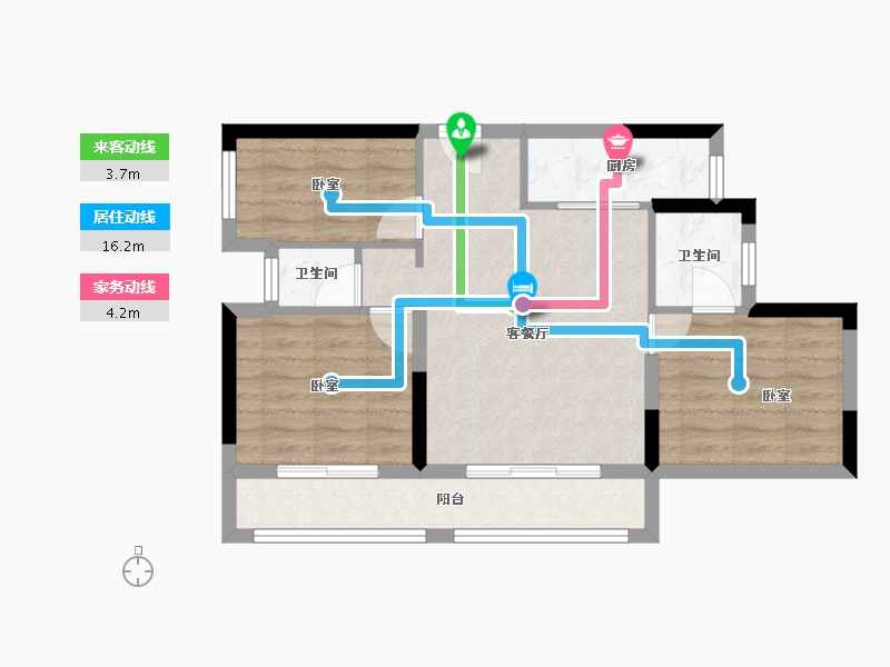 湖南省-岳阳市-中建·嘉和城-65.20-户型库-动静线