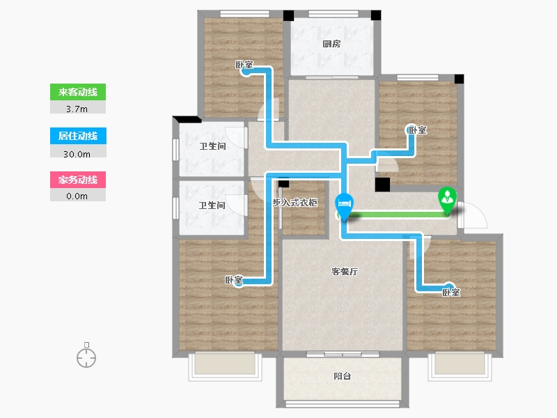 湖南省-岳阳市-祥生•金麟府-117.78-户型库-动静线