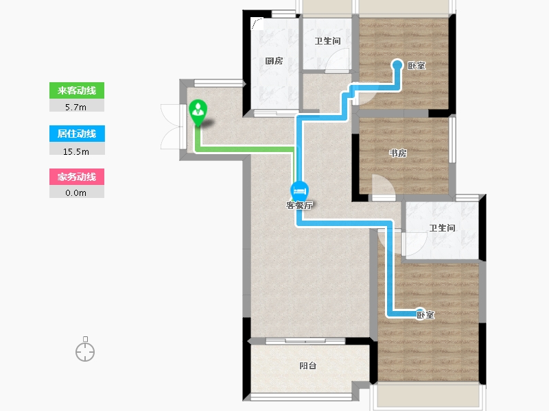 湖南省-岳阳市-万象瑞城-85.57-户型库-动静线