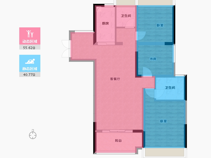 湖南省-岳阳市-万象瑞城-85.57-户型库-动静分区