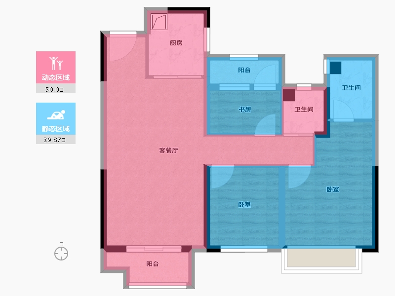 湖南省-郴州市-郴州中梁首府-79.21-户型库-动静分区