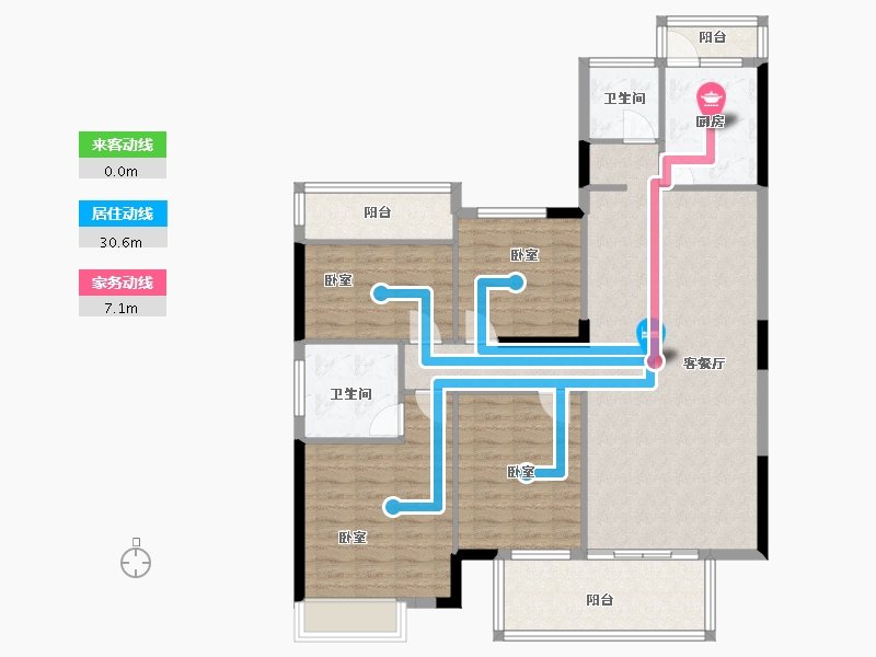 湖南省-岳阳市-观澜郡-117.98-户型库-动静线