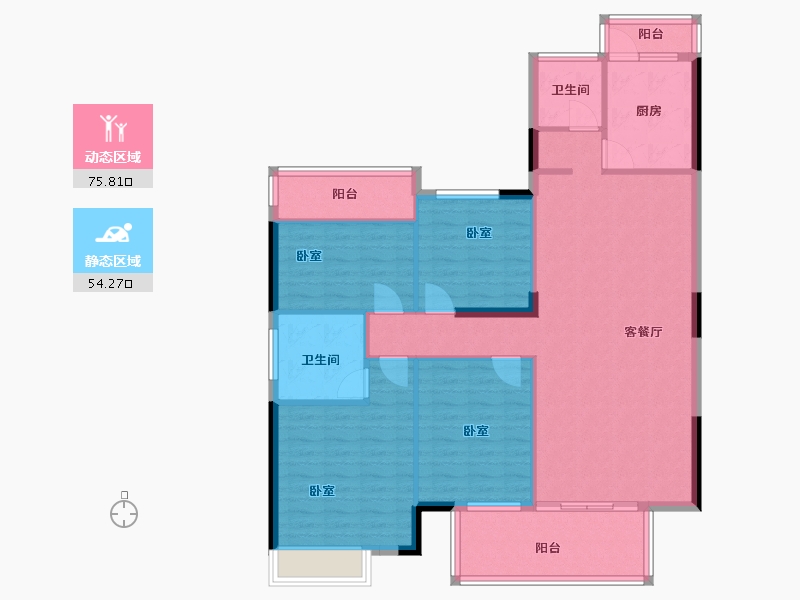 湖南省-岳阳市-观澜郡-117.98-户型库-动静分区