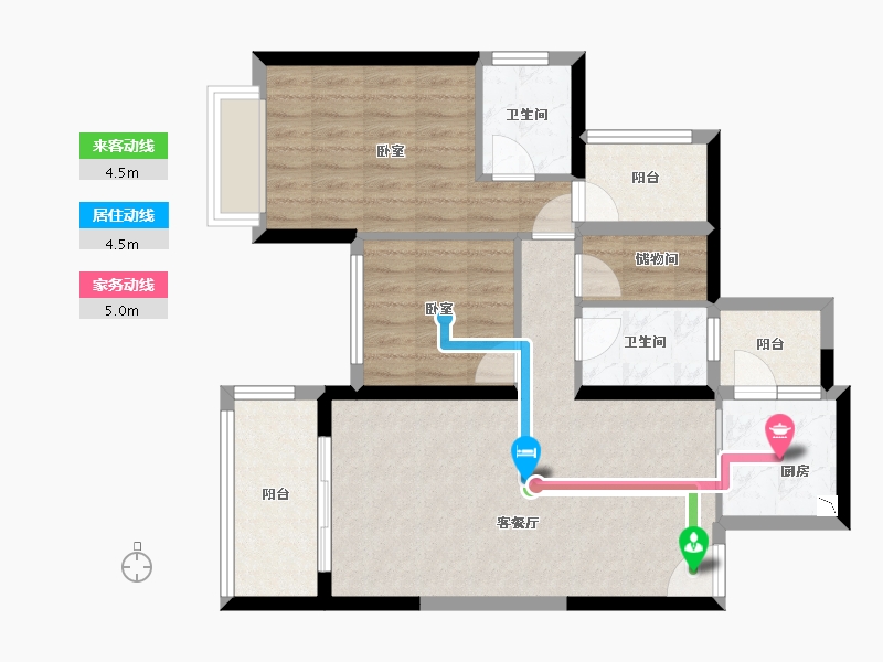 广东省-深圳市-天健天骄北庐-77.83-户型库-动静线