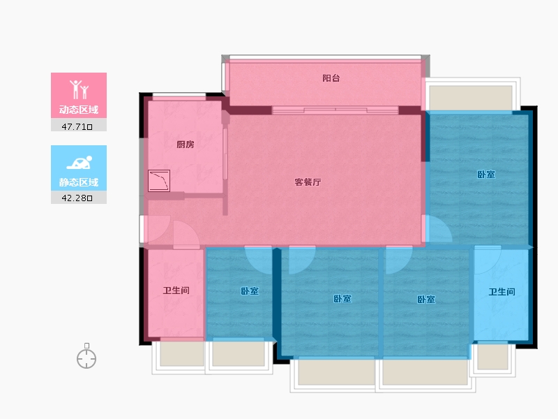 广东省-广州市-时代印象-80.62-户型库-动静分区