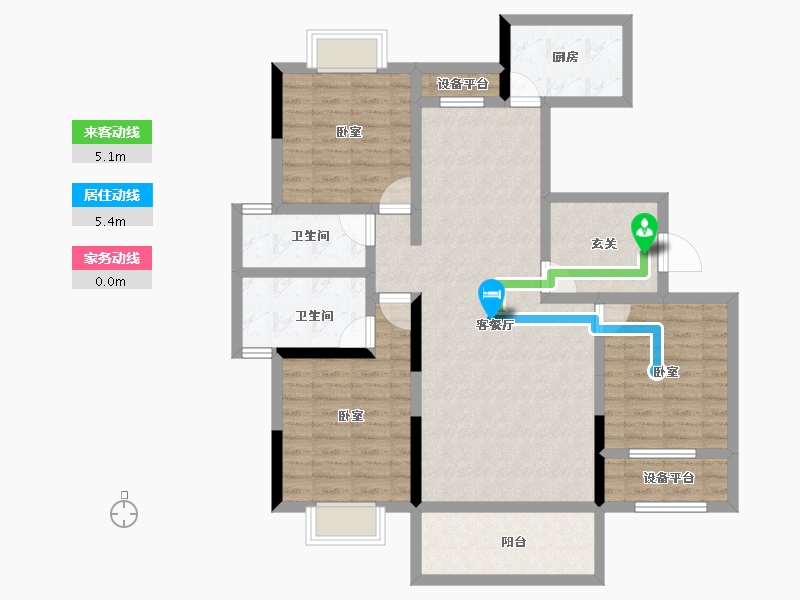 湖南省-常德市-月亮岛-106.83-户型库-动静线