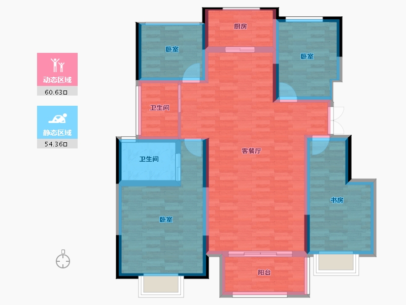 河南省-开封市-路劲九郡-102.99-户型库-动静分区