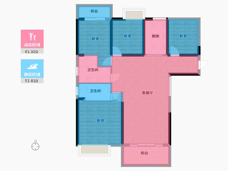 湖南省-郴州市-九悦城-103.61-户型库-动静分区