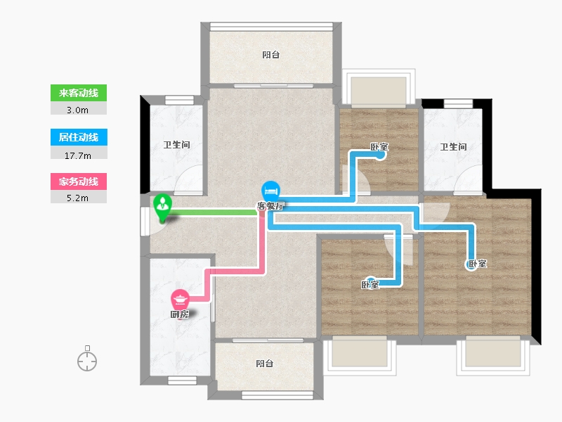 广东省-江门市-时代春树里-72.33-户型库-动静线