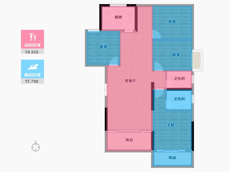 湖南省-衡阳市-泰宇·盛世名都-103.28-户型库-动静分区