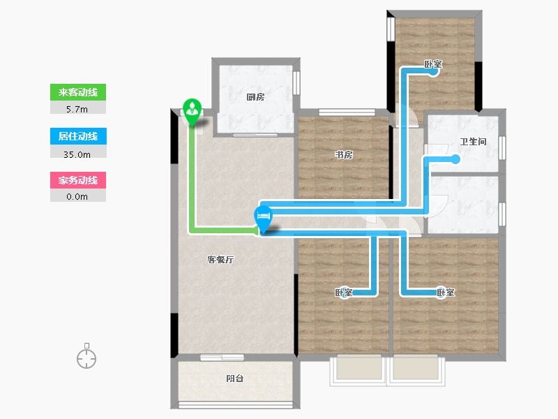 浙江省-湖州市-中梁首府-102.50-户型库-动静线