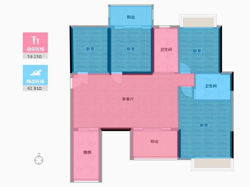 湖南省-郴州市-五岭央著-111.00-户型库-动静分区